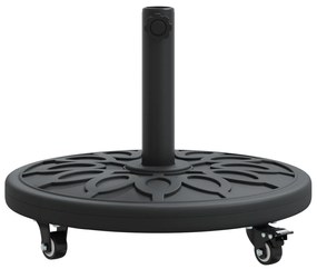vidaXL Βάση Ομπρέλας με Ρόδες για Πόλους Ø38-48 mm 13 kg Στρογγυλή