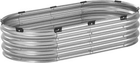 VEVOR Metal Raised Garden Bed 4x2x1 ft Outdoor Galvanized Planter Box Silver