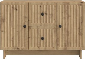 vidaXL Πλαϊνό γραφείο με συρτάρι Artisan Δρυς 89 x 34,5 x 60 εκ.