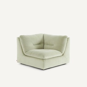 Γωνιακή πολυθρόνα σύνθεσης 90° από βελούδο stonewashed, GIULIANO