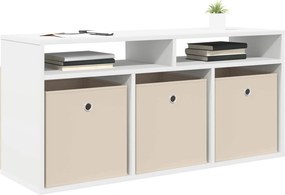 vidaXL Χαμηλό γραφείο με συρτάρι Λευκό 102 x 32 x 48,5 εκ.