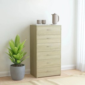 Συρταριέρα με 6 Συρτάρια Sonoma Δρυς 50x34x96 εκ. Επεξ. Ξύλο