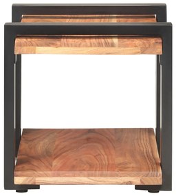 vidaXL Κομοδίνο 50 x 40 x 40 εκ. από Μασίφ Ξύλο Ακακίας