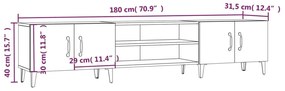 Έπιπλο Τηλεόρασης Sonoma Δρυς 180x31,5x40 εκ. Επεξ. Ξύλο - Καφέ