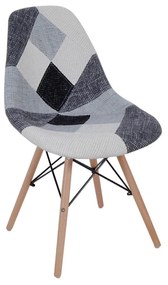 Καρέκλα Art Wood Multi  EM123,81  47X54X82 cm Σετ 4τμχ Fabric, Polypropylene