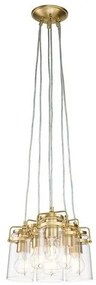 Κρεμαστό Φωτιστικό Οροφής 6xE27 Brinley Elstead Lighting-KL-BRINLEY6-BB-Ορείχαλκος KL-BRINLEY6-BB
