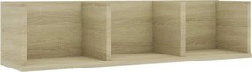 vidaXL Ράφι Τοίχου για CD Sonoma Δρυς 75 x 18 x 18 εκ. από Επεξ. Ξύλο