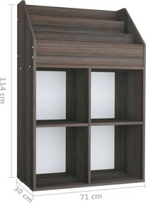 vidaXL Παιδική Ραφιέρα Περ. Γκρι/Sonoma Δρυς 71x30x114εκ Επεξ. Ξύλο