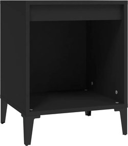 vidaXL Κομοδίνα 2 τεμ. Μαύρα 40 x 35 x 50 εκ.