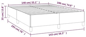 Πλαίσιο Κρεβατιού Taupe 140 x 190 εκ. Υφασμάτινο - Μπεζ-Γκρι