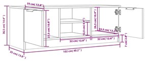 ΈΠΙΠΛΟ ΤΗΛΕΟΡΑΣΗΣ ΛΕΥΚΟ 102X35X36,5 ΕΚ. ΕΠΕΞΕΡΓΑΣΜΕΝΟ ΞΥΛΟ 811511