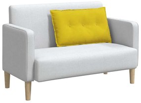 vidaXL Μαξιλάρι Πλάτης Κίτρινο 80 x 50 cm Υφασμάτινο Κορντουρά