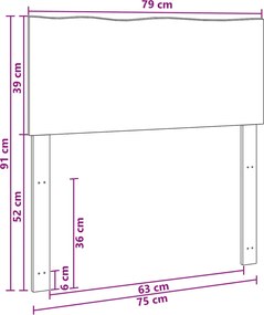 vidaXL Κεφαλάρι με φυσική άκρη ROSTOCK Φυσικό 75 εκ.