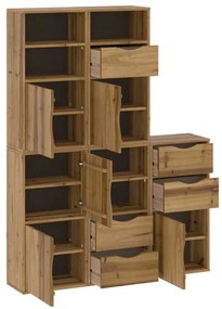 vidaXL Πλαϊνά ντουλάπια 5 τεμ. ODDA 40x24x79 εκ. από Μασίφ Ξύλο Πεύκου