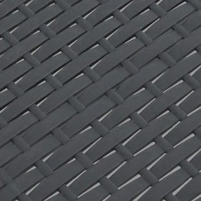 vidaXL Τραπέζι Κήπου Ανθρακί 58x58x41 εκ. από Ρατάν Πολυπροπυλενίου