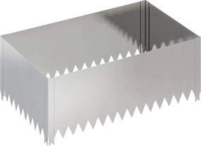 vidaXL Περίγραμμα γκαζόν 100 x 60 x 35 cm Ατσάλι Ασημί
