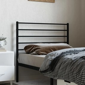vidaXL Κεφαλάρι Μαύρο 80 εκ. Μεταλλικό
