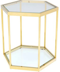 Βοηθητικό Τραπέζι Comb Χρυσό  55x55x55εκ - Χρυσό