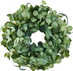 VEVOR Artificial Decorative Wreath 26 in Green Eucalyptus Leaves Year Round
