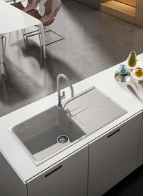 Elleci Ego 480 - Νεροχύτης Κουζίνας Γρανίτη 100x50 - Titanium