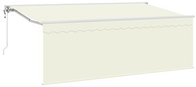 vidaXL Κατενάντα με Ρολό Κρεμ 350 x 200 x 120 εκ Ύφασμα, Μέταλλο