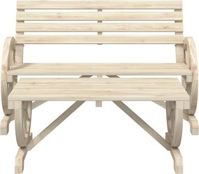 vidaXL Σαλόνι Κήπου Σετ 2 Τεμαχίων από Μασίφ Ξύλο Ελάτης