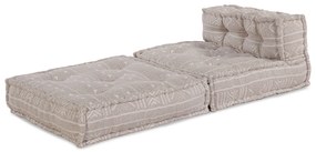 vidaXL Modular Pouffe Ανοιχτό Καφέ 70x70x54 Ύφασμα