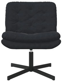 vidaXL Γυριστή Χαλαρωτική Καρέκλα Μαύρο 63 x 75 x 76 εκ Βελούδο