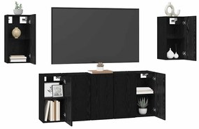 vidaXL Σετ επίπλου τηλεόρασης 7 pcs Μαύρη δρυς 30.5 x 30 x 60 εκ.