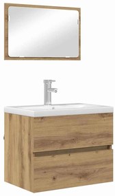 vidaXL Σετ Επίπλων Μπάνιου Επιτοίχιο 2 pcs Artisan Oak 57 x 37 x 45 εκ