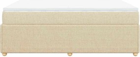 vidaXL Κρεβάτι Boxspring με Στρώμα Κρεμ 160x200 εκ. Υφασμάτινο