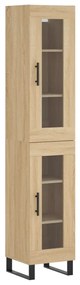vidaXL Μπουφές Sonoma δρυς 34,5 x 34 x 180 εκ. από Επεξεργασμένο Ξύλο