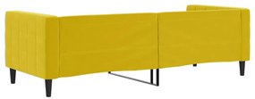 vidaXL Καναπές Κρεβάτι Κίτρινος 80 x 200 εκ. Βελούδινος