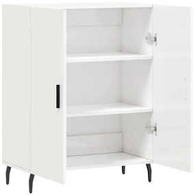 vidaXL Ντουλάπι Γυαλιστερό Λευκό 69,5x34x90 εκ. Επεξεργασμένο Ξύλο