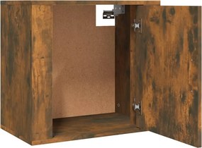 vidaXL Κομοδίνο Επιτοίχιο Καπνιστή Δρυς 50x30x47 εκ.