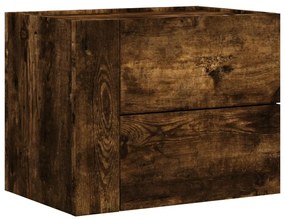vidaXL Κομοδίνα Επιτοίχια 2 τεμ. Καπνιστή Δρυς 45x30x35 εκ.