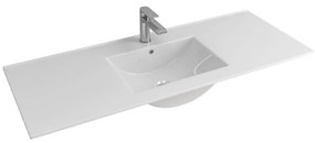 KARAG LT 7506 Νιπτήρας Επίπλου Μονός Λευκό Πορσελάνη 120,5x47x18cm
