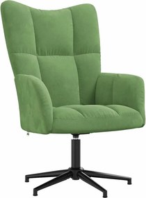 vidaXL Πολυθρόνα Relax Ανοιχτό Πράσινο Βελούδινη