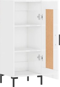 vidaXL Ντουλάπι Γυαλιστερό Λευκό 34,5x34x90 εκ. Επεξεργασμένο Ξύλο