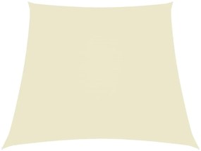 vidaXL Πανί Σκίασης Τρίγωνο Κρεμ 3/5x4 μ. από Ύφασμα Oxford