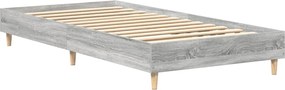 vidaXL Πλαίσιο κρεβατιού χωρίς στρώμα Γκρι Sonoma 100x200 cm