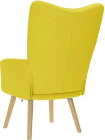 vidaXL Πολυθρόνα Relax Ανοιχτό Κίτρινο Υφασμάτινη