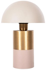 TABLE LAMP PUNE  METAL IN BEIGE-GOLD Φ20,5x32,5Hcm. 20.5x20.5x32.5 εκ.