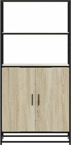 vidaXL Highboard Δρυς sonoma 68x35x139 cm Επεξεργασμένο ξύλο μέταλλο