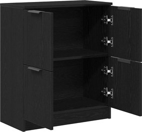 vidaXL Πλαϊνό γραφείο Μαύρη Οξυά 60 x 30 x 70 εκ. Επεξεργασμένο ξύλο