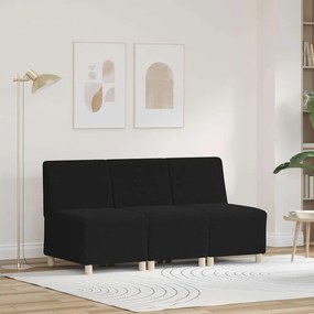 vidaXL Μοναδικός Καναπές χωρίς Χερούλια 3 pcs Μαύρο 55 x 74 x 82 εκ.