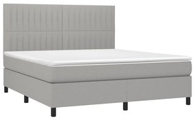 ΚΡΕΒΑΤΙ BOXSPRING ΜΕ ΣΤΡΩΜΑ ΑΝΟΙΧΤΟ ΓΚΡΙ 180X200 ΕΚ. ΥΦΑΣΜΑΤΙΝΟ 3141953