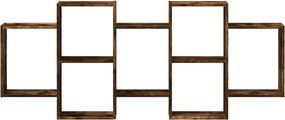 vidaXL Ραφιέρα Τοίχου Καπνιστή Δρυς 159x18x65 εκ. Επεξεργασμένο Ξύλο