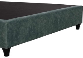 ΚΡΕΒΑΤΙ MALENA ΑΠΟ ΠΡΑΣΙΝΟ ΥΦΑΣΜΑ τύπου NUBUCK, HM647.27 ΓΙΑ ΣΤΡΩΜΑ 120x200 εκ.