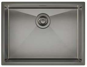 Helika Nova 100L Υποκαθήμενος Ανοξείδωτος Νεροχύτης 59x45mm PVD Graphite